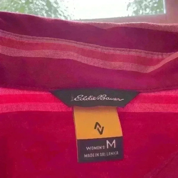 Eddie Bauer Women’s Medium Button Down Striped Long Sleeve - Picture 3 of 6